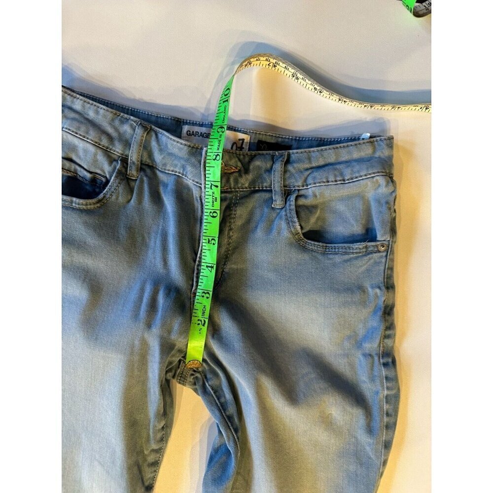 Garage Womens Highwaist Straight Jeans Sz7 26 waist Light Wash Flawed Gem READ - Picture 10 of 12